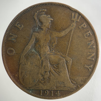 1914 George V One Penny Coin | Collectable Grade
