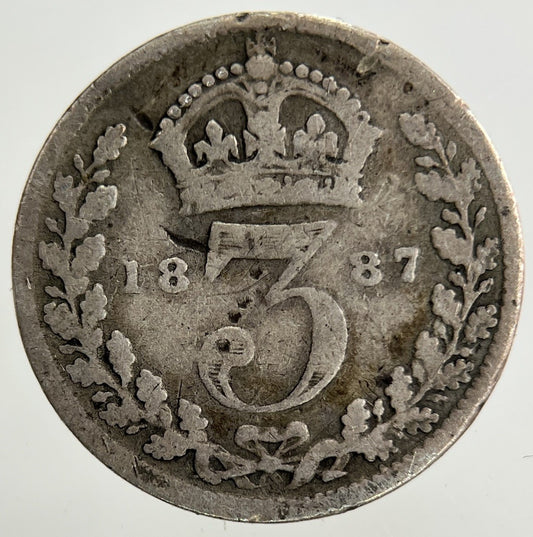 1887 Victoria Threepence Silver Coin | Collectable Grade
