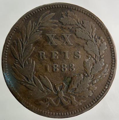 1883 Portugal XX 20 Reis Coin | Collectable Grade