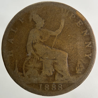 1888 Victoria Half - Penny Coin | Collectable Grade