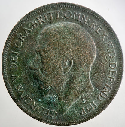 1919 George V One Penny British Coin | Collectable Grade | a9472
