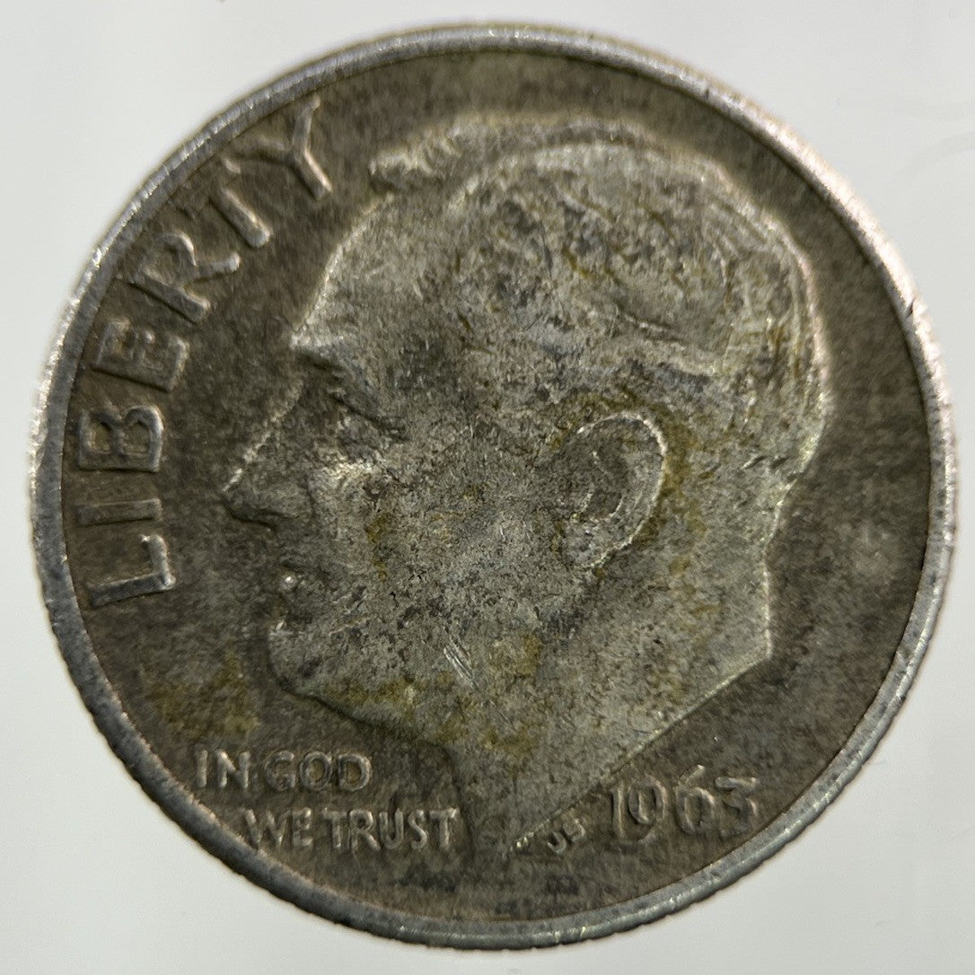 1963 - D US USA Roosevelt Dime Silver Coin | Collectable Grade