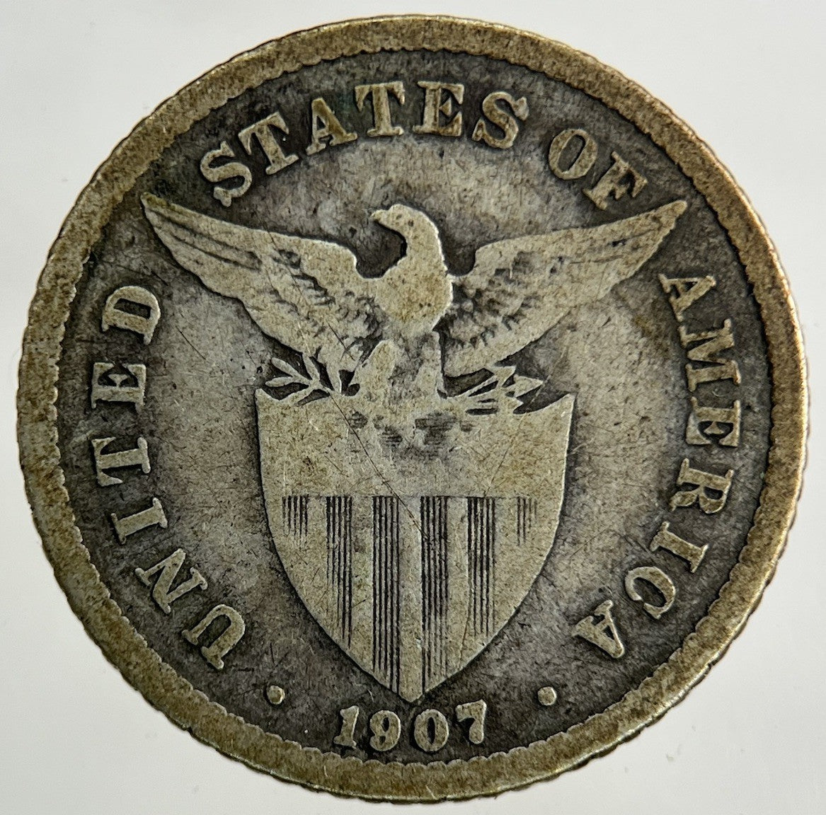 1907 Philippines 20 Centavos Silver Coin | Collectable Grade