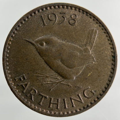 1938 George VI Wren Farthing Coin | Collectable Grade