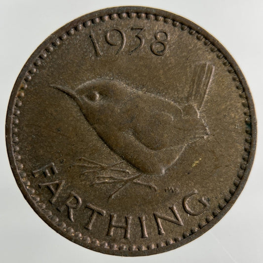 1938 George VI Wren Farthing Coin | Collectable Grade