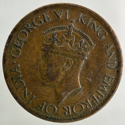 1943 Ceylon One Cent Coin | Fine Collectable Grade