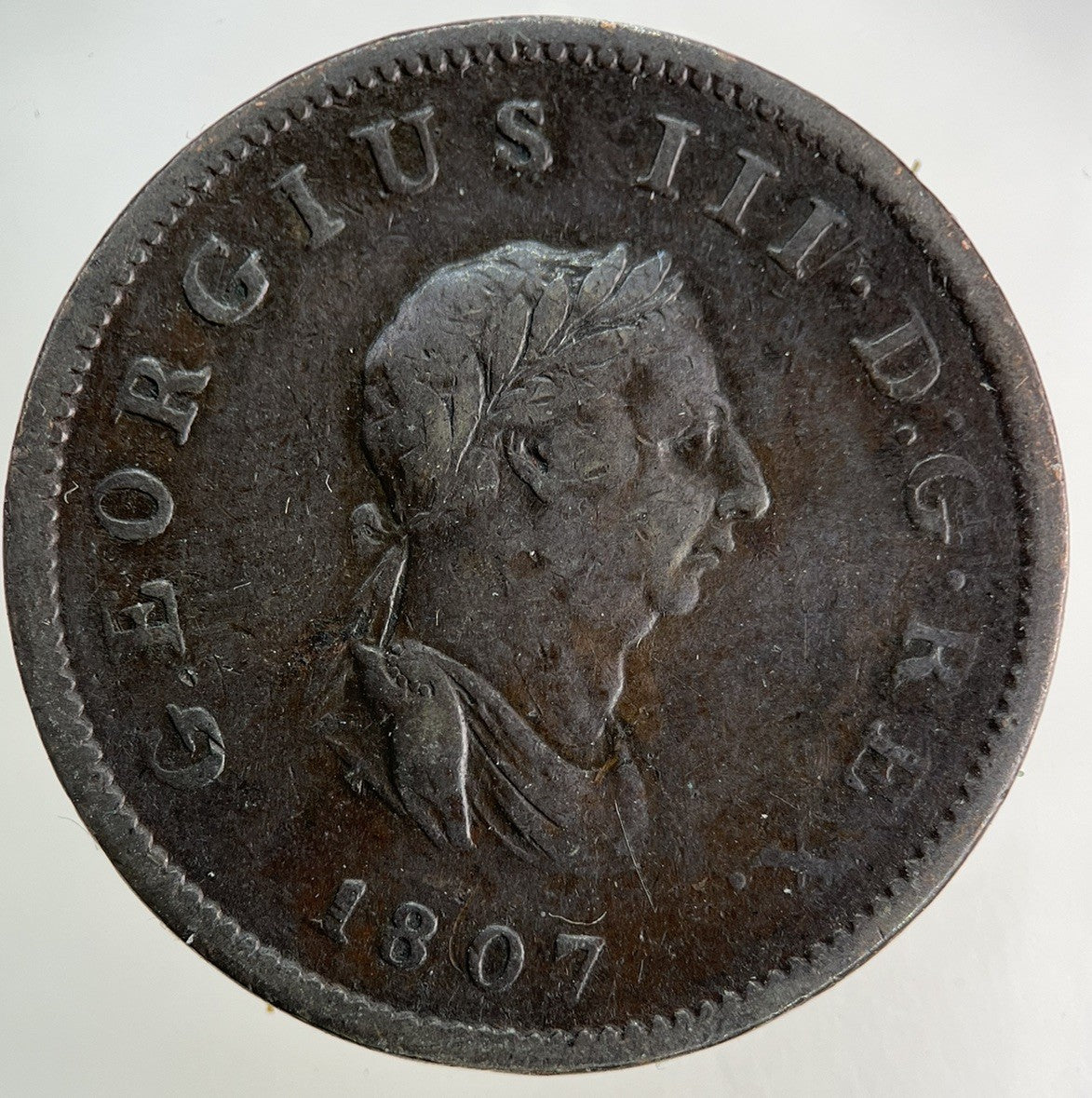 1807 George III 3rd Half - Penny Coin | Fine Collectable Grade
