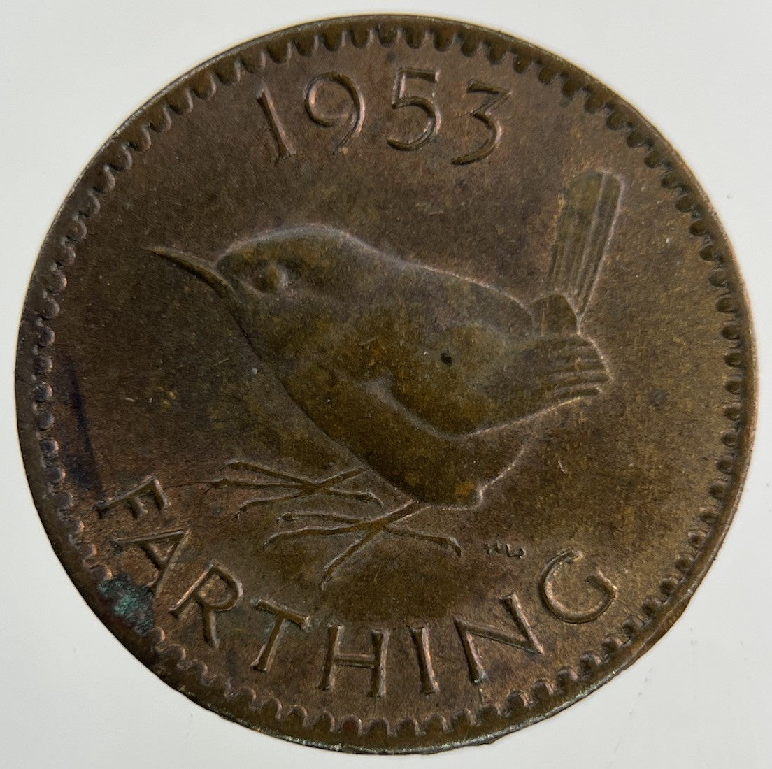1953 Elizabeth II 2nd Wren Farthing Coin | Fine Collectable Grade