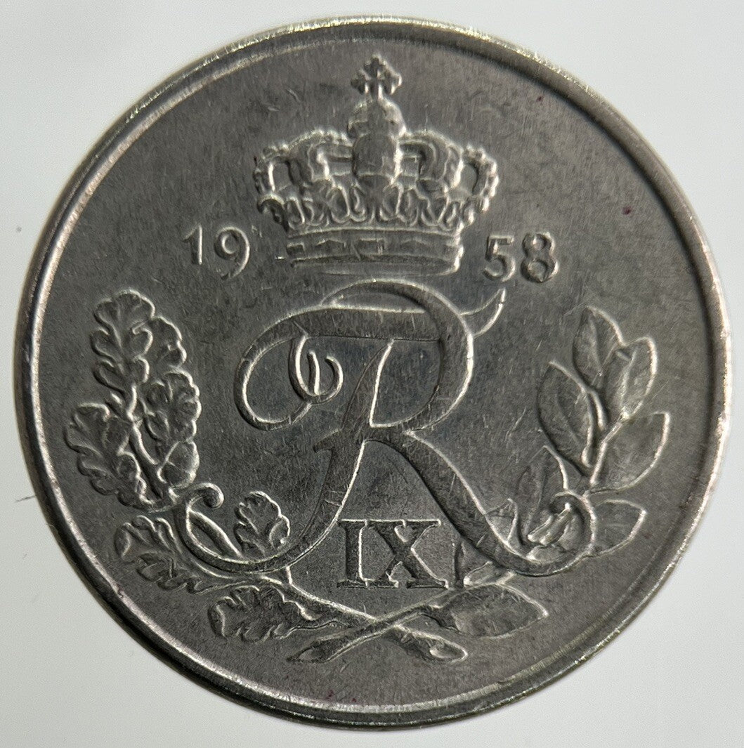 1958 Denmark 10 Ore Coin | Fine Collectable Grade