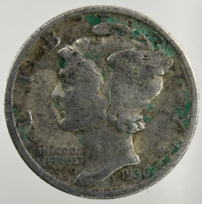 1936 US USA Mercury Dime Silver Coin | Collectable Grade