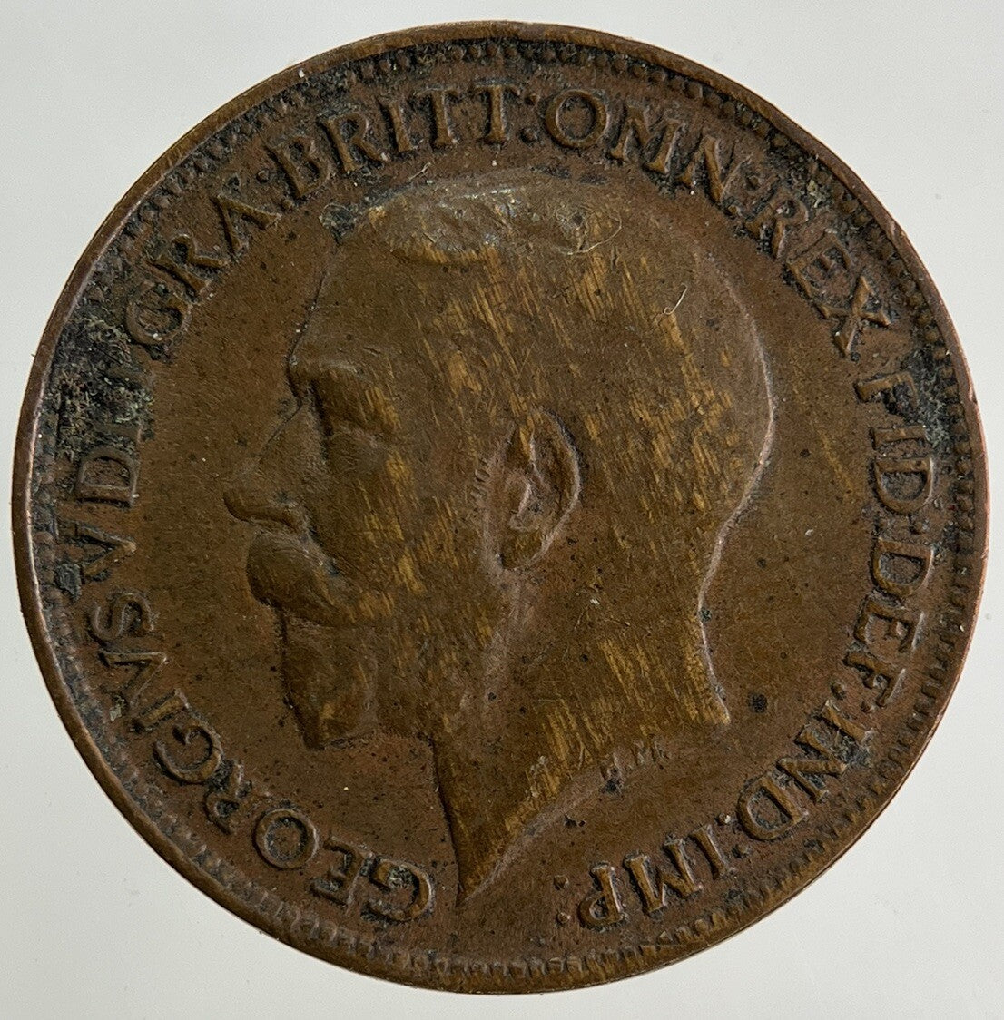 1922 George V Farthing Coin | Fine Collectable Grade