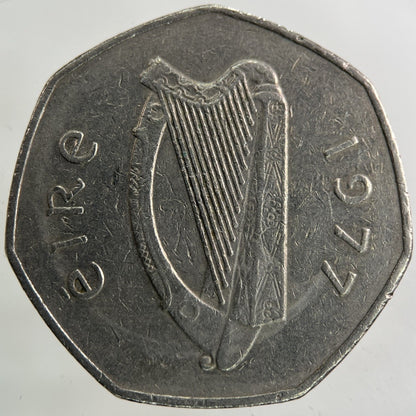 1977 Irish Ireland 50p Fifty Pence Coin | Collectable Grade