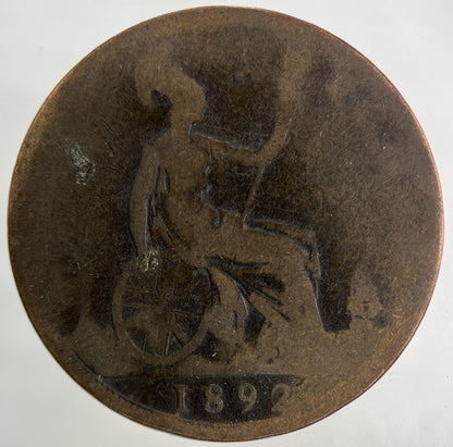 1892 Victoria One Penny Coin | Collectable Grade