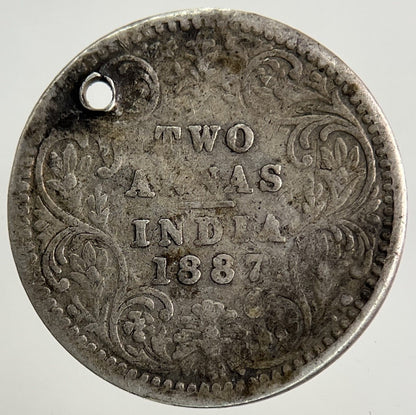 1887 India 2 Annas Silver Coin | Collectable Grade