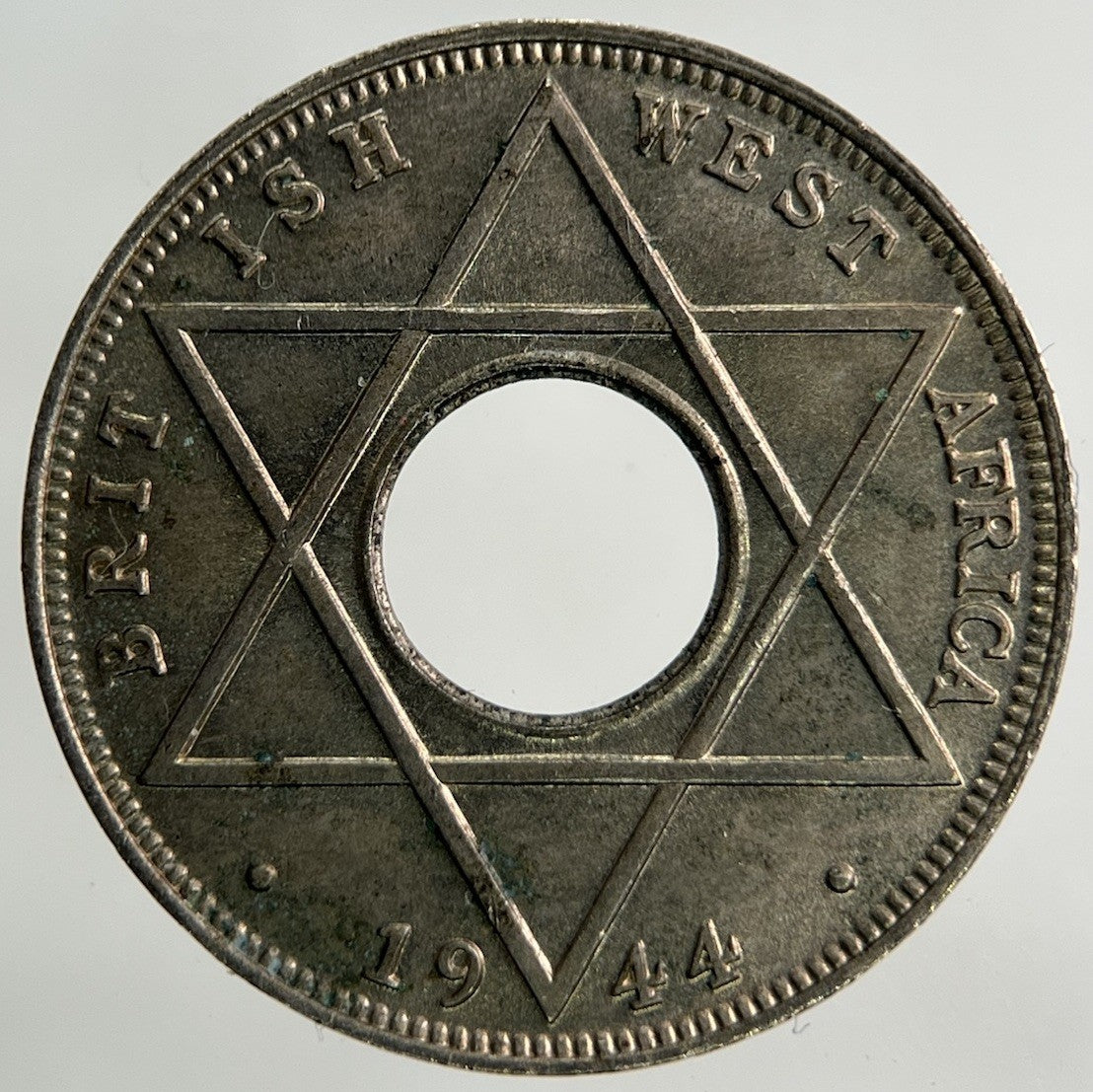 1944 West Africa 1/10 One Tenth Of A Penny Coin | Very Fine Grade