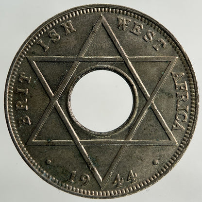 1944 West Africa 1/10 One Tenth Of A Penny Coin | Very Fine Grade