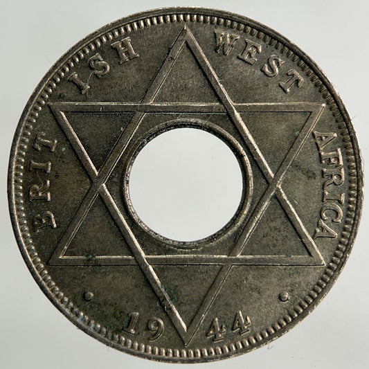 1944 West Africa 1/10 One Tenth Of A Penny Coin | Very Fine Grade