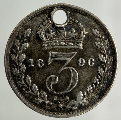 1896 Victoria Threepence Silver Coin | Fine Collectable Grade