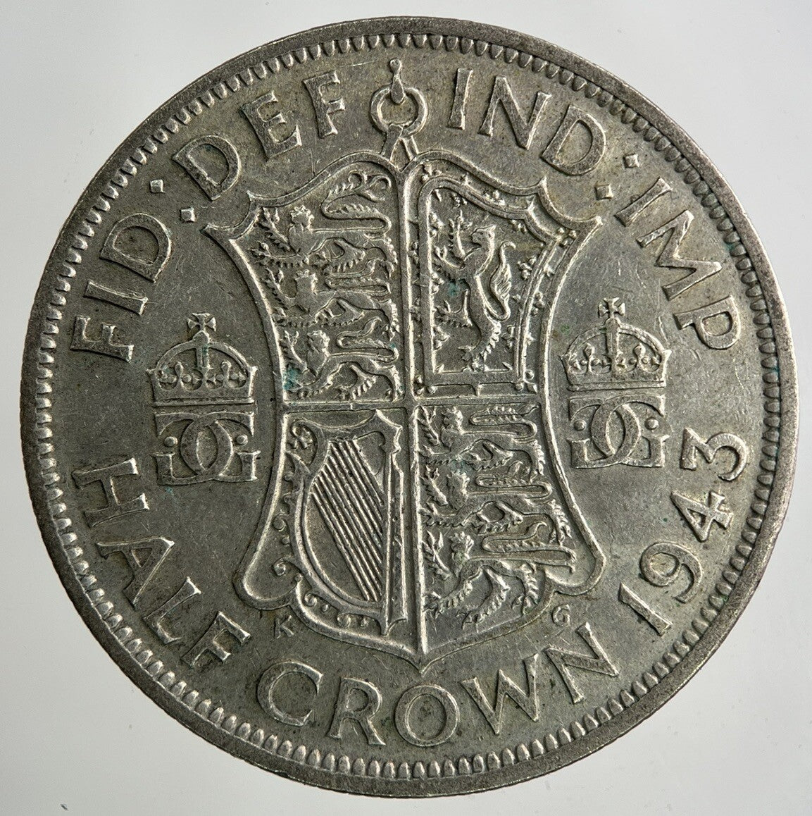 1943 George VI Half - Crown Silver Coin | Fine Collectable Grade