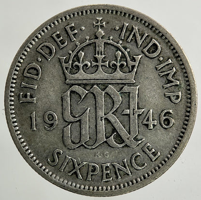 1946 George VI Sixpence Silver Coin | Collectable Grade