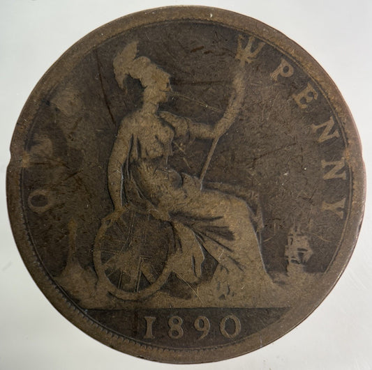 1890 Victoria One Penny Coin | Collectable Grade