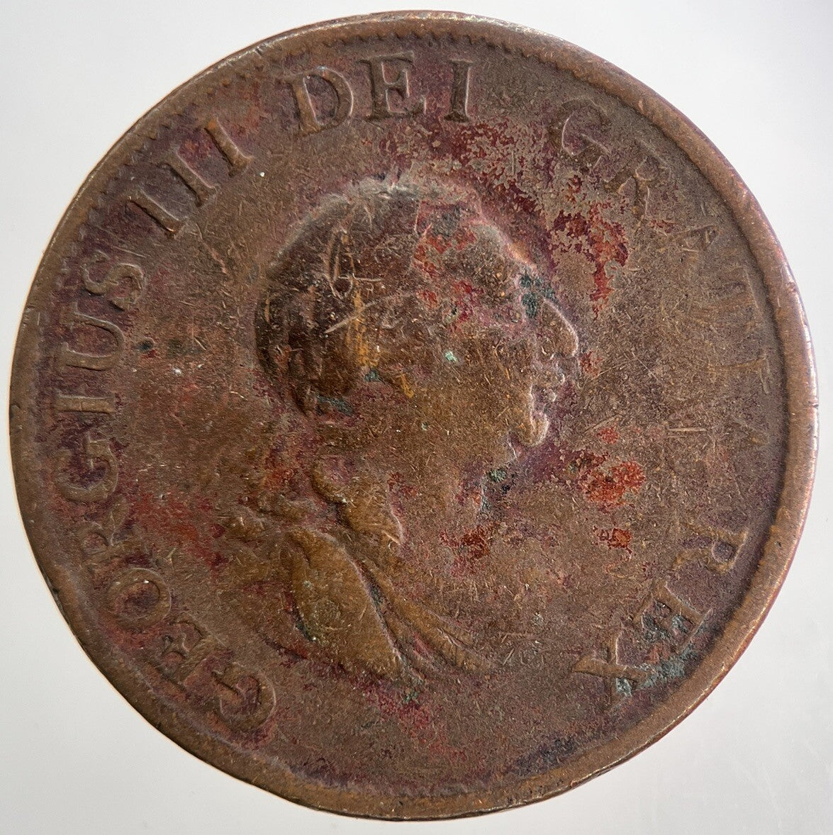 1799 George 3rd III Half - Penny British Coin | Collectable Grade | a9045