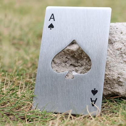 Solid Metal Ace Playing Card Casino Gambling Bottle Opener Premium Gift UK