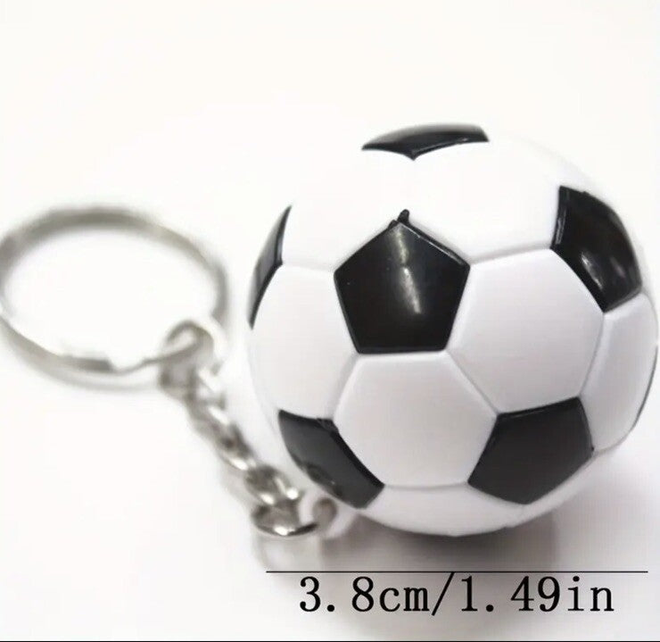 Mini Football Soccer Sports Ball Shaped Keyring Premium Keychain Gift UK