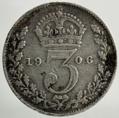 1906 Edward VII Threepence Silver Coin | Fine Collectable Grade