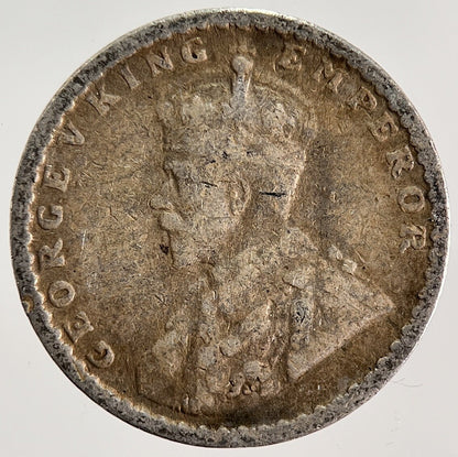 1917 India 2 Two Annas Silver Coin | Fair Grade | a682