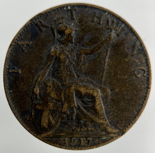 1917 George V Farthing Coin | Collectable Grade