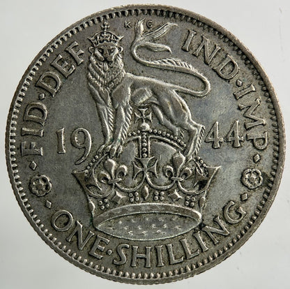 1944 George VI Shilling Silver Coin | Fine Collectable Grade