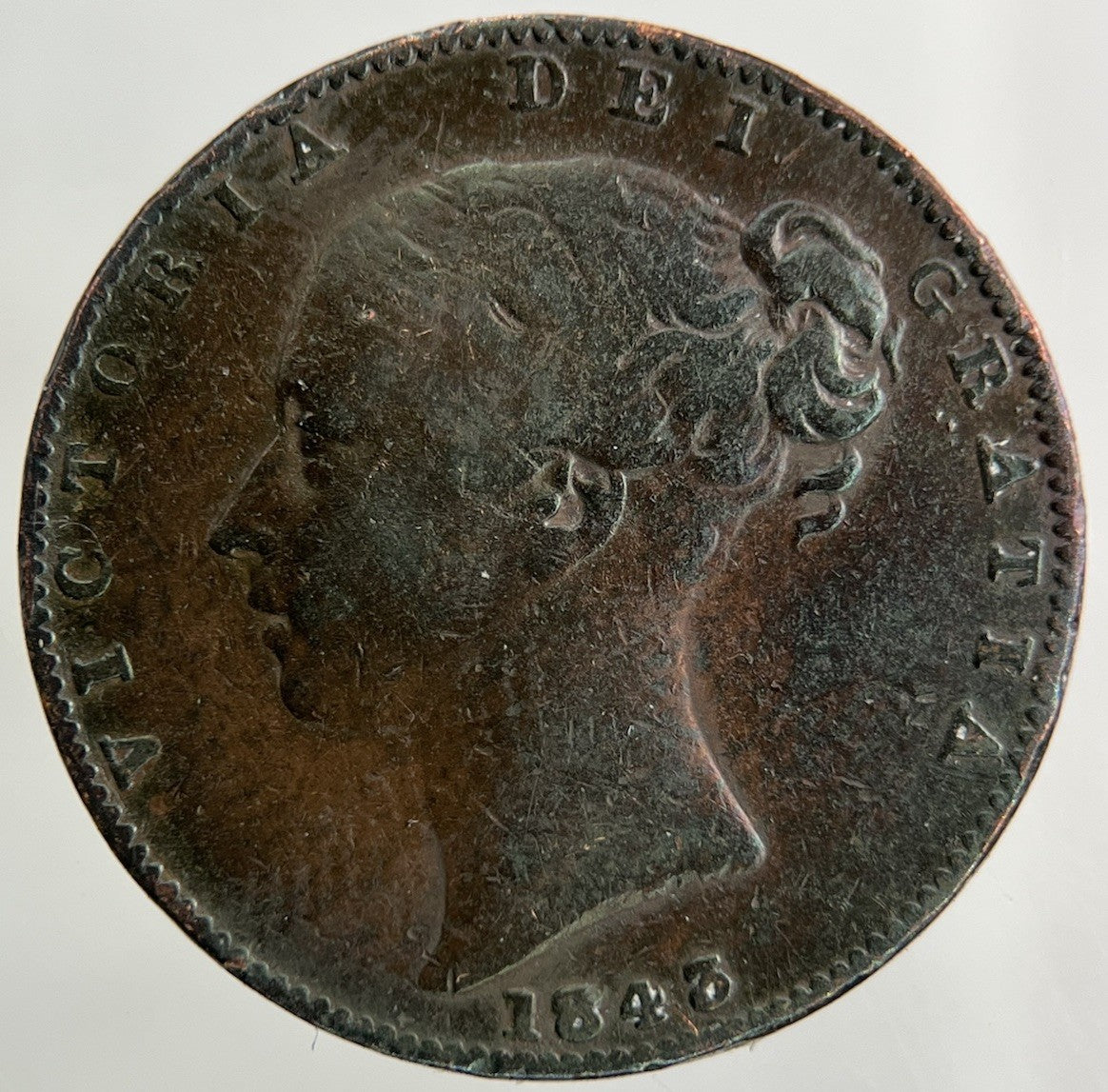 1843 Victoria Farthing Coin | Collectable Grade