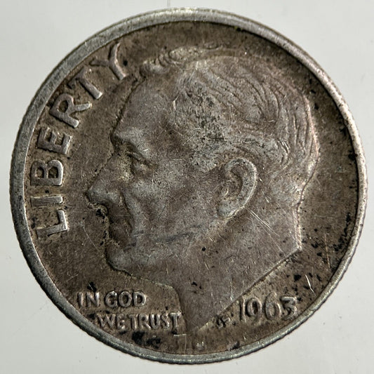 1963 US USA Roosevelt Dime Silver Coin | Collectable Grade
