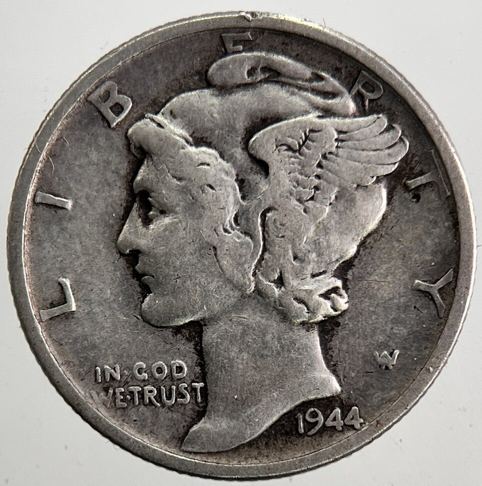 1944 - S US USA Mercury Dime Silver Coin | Collectable Grade | a5339