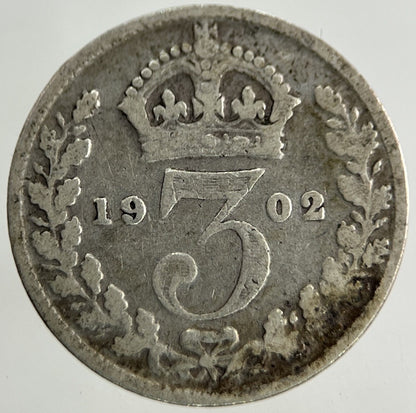 1902 Edward VII Threepence Silver Coin | Collectable Grade