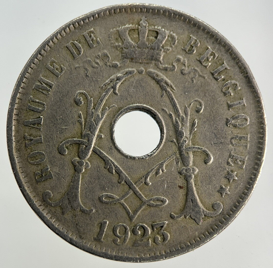 1923 Belgium 25 Centimes Coin | Fine Collectable Grade