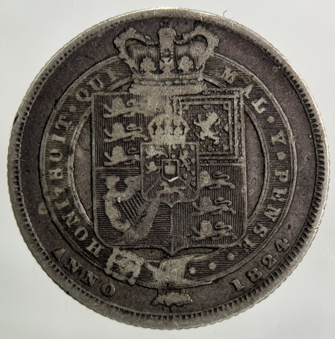 1824 George IV Shilling Silver Coin | Fine Collectable Grade