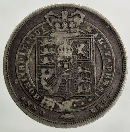 1824 George IV Shilling Silver Coin | Fine Collectable Grade