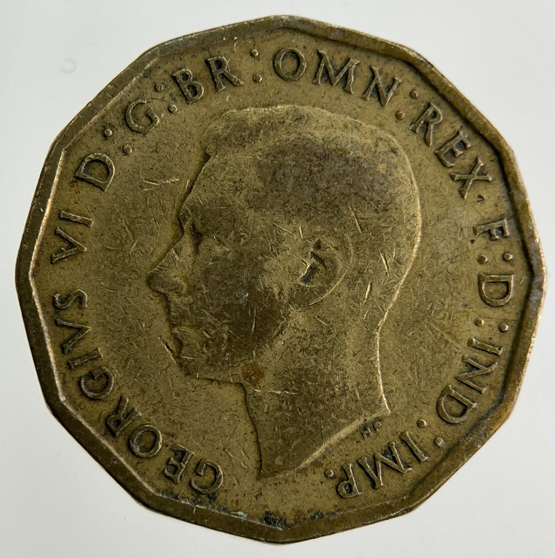 1941 George VI Brass Threepence Coin | Fine Collectable Grade