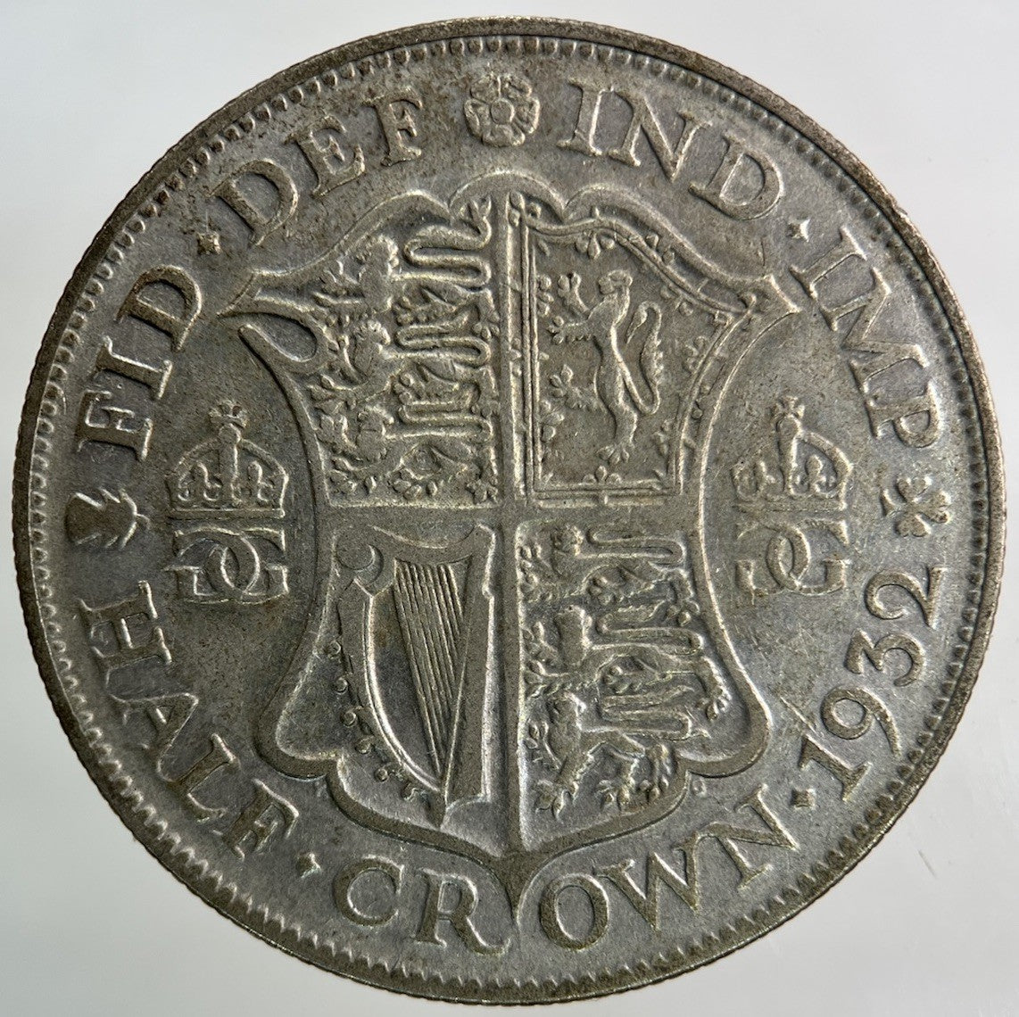 1932 George V Half - Crown Silver Coin | Fine Collectable Grade