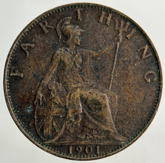 1901 Victoria Farthing Coin | Fine Collectable Grade