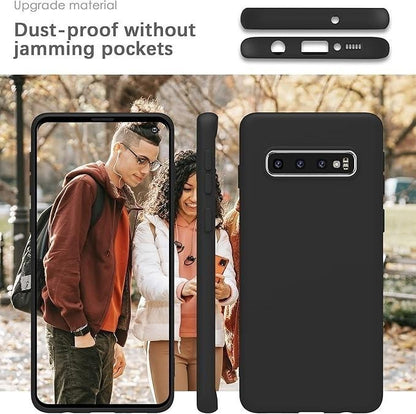 Samsung S10 PLUS + Black Bumper Silicone Shockproof Protective Case