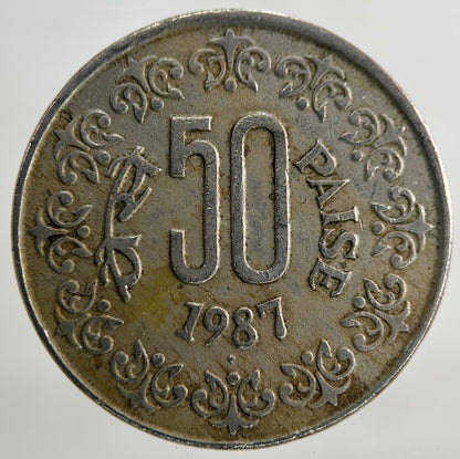 1987 India 50 Paise Coin | Fine Collectable Grade