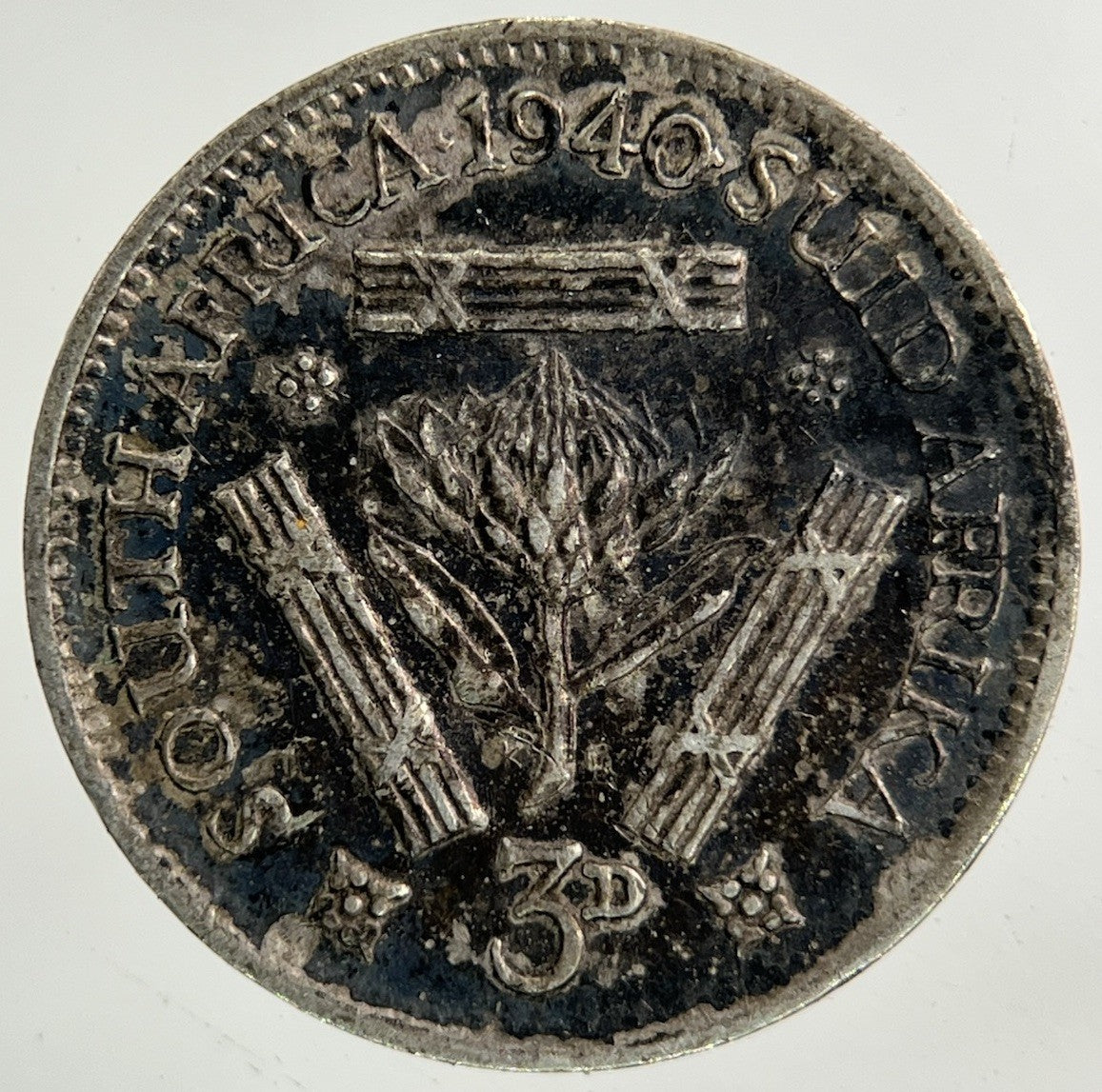 1940 South Africa Threepence Silver Coin | Fine Collectable Grade