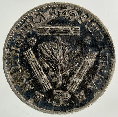 1940 South Africa Threepence Silver Coin | Fine Collectable Grade