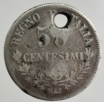 1866 Italy 50 Centesimi Silver Coin | Collectable Grade | a8371
