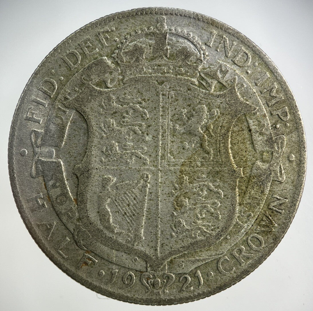 1921 George V Half - Crown Silver Coin | Fine Collectable Grade