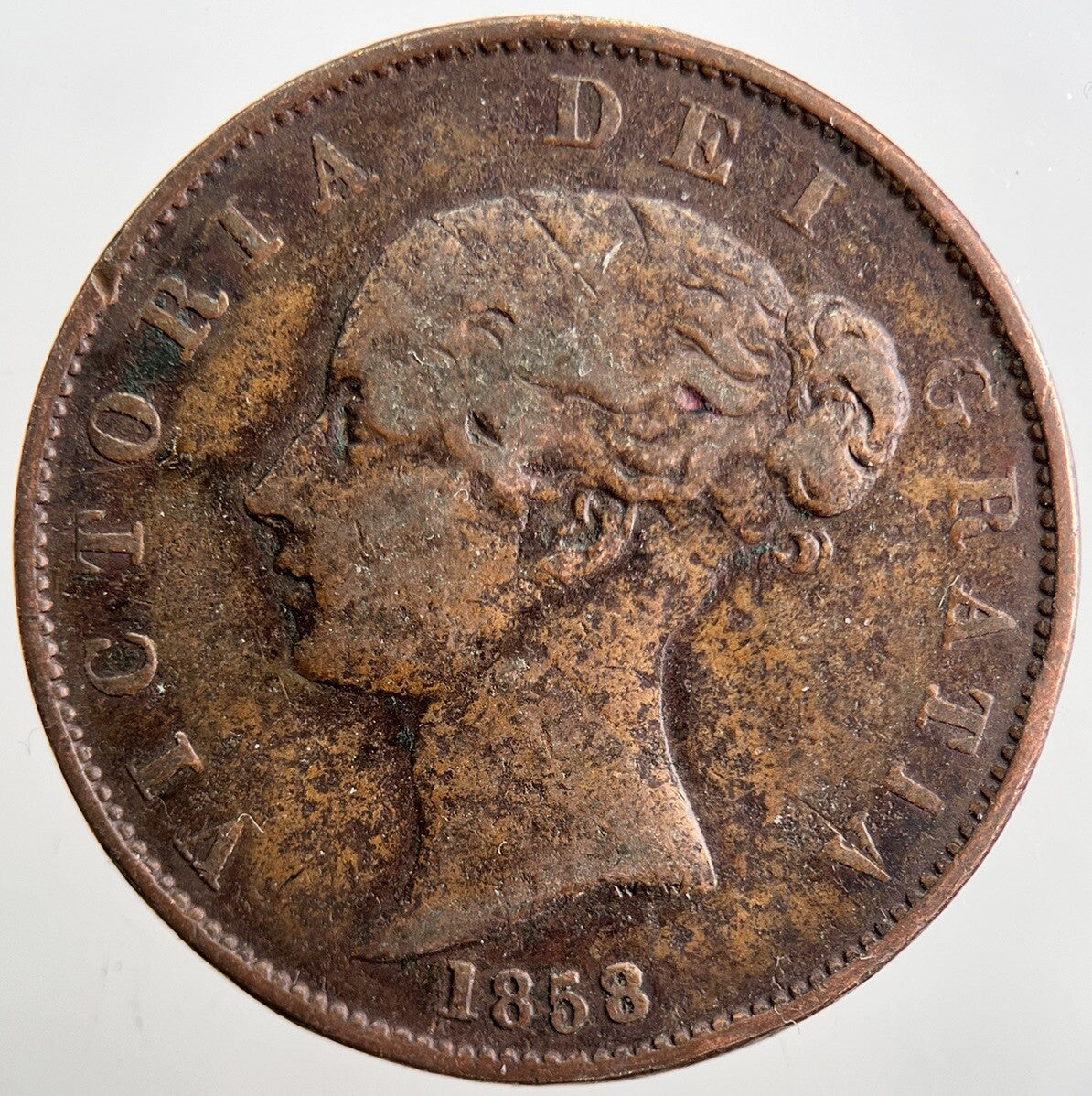 1858 Victoria Half - Penny Coin | Collectable Grade