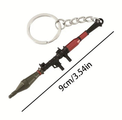 Mini RPG Army Bazooka Rocket Launcher Shaped Keyring Premium Keychain Gift UK